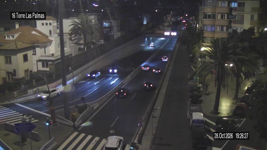 Tráfico en Las Palmas de Gran Canaria: imagen en directo de la cámara «Torre Las Palmas»